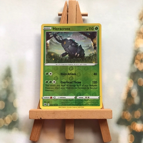 Thẻ hình Pokemon Heracross 008/189 - Lá bài lẻ Sword & Shield: Astral Radiance Reverse Holo tiếng Anh chính hãng