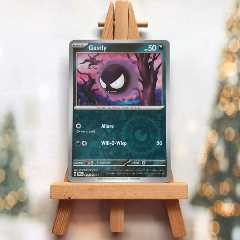 Thẻ hình Pokemon Gastly 055/091 - Lá bài lẻ Scarlet & Violet: Paldean Fates Common Reverse Holo tiếng Anh chính hãng