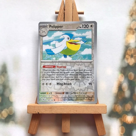 Thẻ hình Pokemon Pelipper 159/193 - Lá bài lẻ Scarlet & Violet: Paldea Evolved Uncommon Reverse Holo tiếng Anh chính hãn