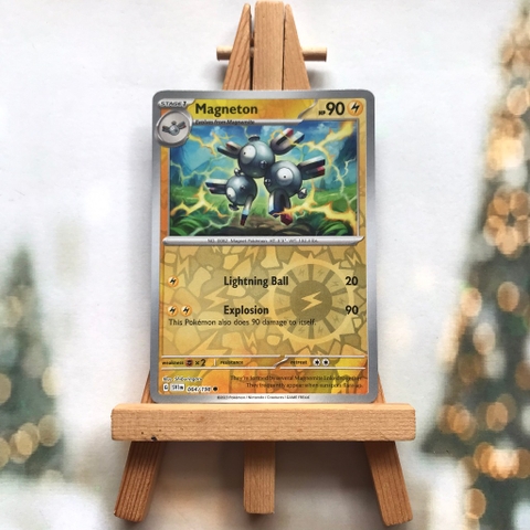 Thẻ hình Pokemon Magneton 064/198 - Lá bài lẻ Scarlet & Violet Base Set Common Reverse Holo tiếng Anh chính hãng