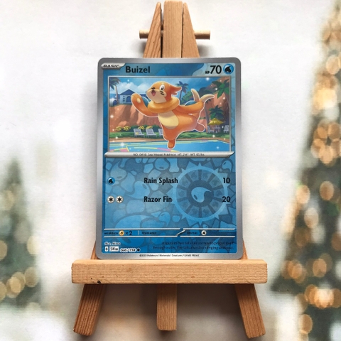 Thẻ hình Pokemon Buizel 046/198 - Lá bài lẻ Scarlet & Violet Base Set Common Reverse Holo tiếng Anh chính hãng