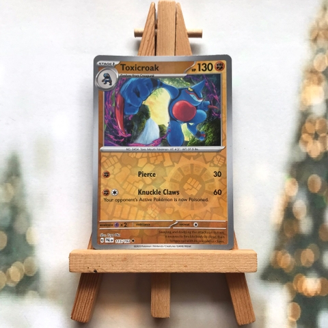 Thẻ hình Pokemon Toxicroak 115/193 - Lá bài lẻ Scarlet & Violet: Paldea Evolved Reverse Holo tiếng Anh chính hãng