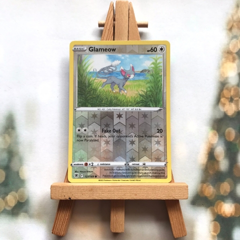 Thẻ hình Pokemon Glameow 127/189 - Lá bài lẻ Astral Radiance Common Reverse Holo tiếng Anh