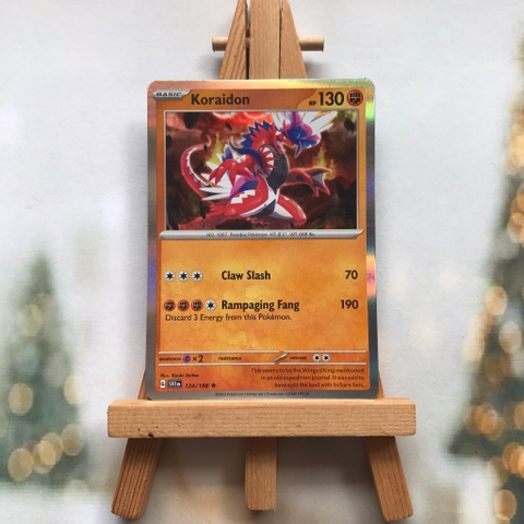 Thẻ hình Pokemon Koraidon 124/198 - Lá bài lẻ Scarlet & Violet Base Set Holo Rare tiếng Anh chính hãng
