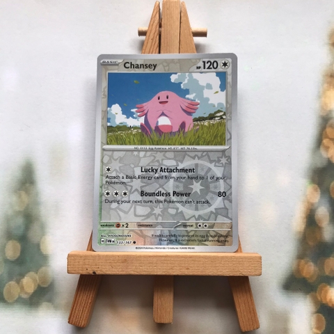 Thẻ hình Pokemon Chansey 133/167 - Lá bài Scarlet & Violet: Twilight Masquerade Common Reverse Holo tiếng Anh chính hãng
