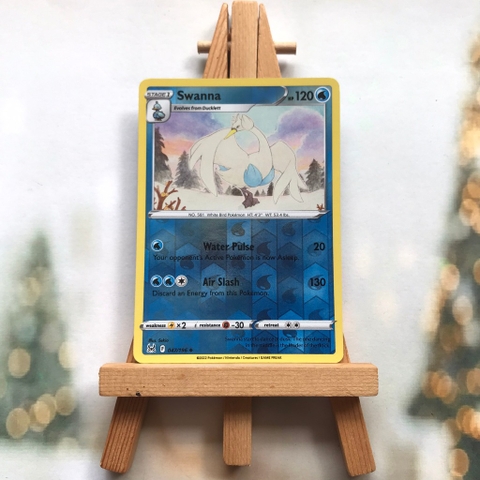 Thẻ hình Pokemon Swanna 047/196 - Lá bài lẻ Sword & Shield: Lost Origin Uncommon Reverse Holo tiếng Anh chính hãng