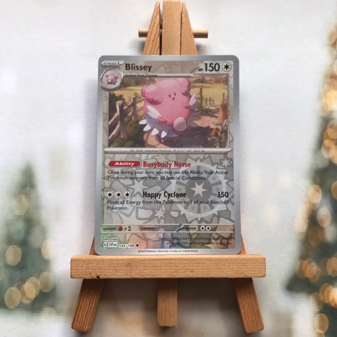 Thẻ hình Pokemon Blissey 145/198 - Lá bài lẻ Scarlet & Violet Base Set Uncommon Reverse Holo tiếng Anh chính hãng
