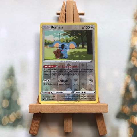 Thẻ hình Pokemon Komala 149/196 - Lá bài lẻ Sword & Shield: Lost Origin Uncommon Reverse Holo tiếng Anh chính hãng