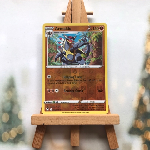 Thẻ hình Pokemon Armaldo 096/195 - Lá bài lẻ Sword & Shield: Silver Tempest Rare Reverse Holo tiếng Anh chính hãng