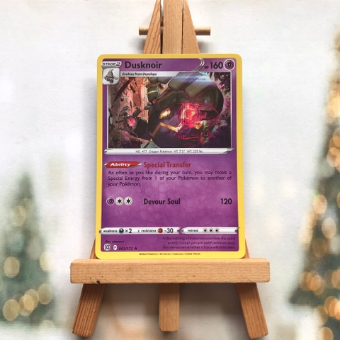 Thẻ hình Pokemon Dusknoir 062/172 - Lá bài Sword & Shield: Brilliant Stars Holo Rare Reverse Holo tiếng Anh chính hãng