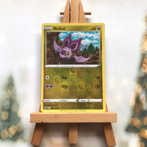 Thẻ hình Pokemon Noibat 132/195 - Lá bài lẻ Sword & Shield: Silver Tempest Common Reverse Holo tiếng Anh chính hãng