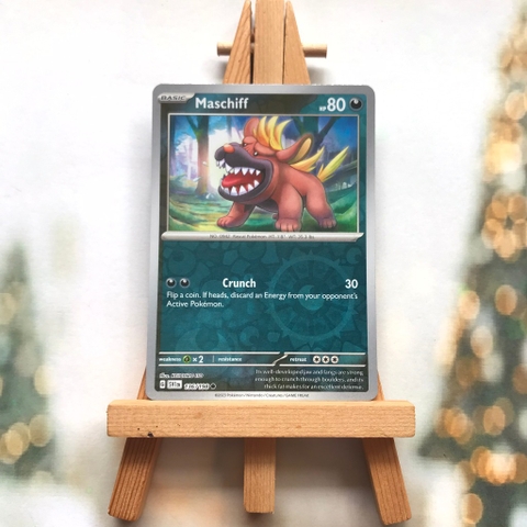 Thẻ hình Pokemon Maschiff 136/198 - Lá bài lẻ Scarlet & Violet Base Set Common Reverse Holo tiếng Anh chính hãng