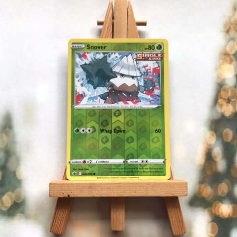Thẻ hình Pokemon Snover 009/198 - Lá bài lẻ Sword & Shield: Chilling Reign Common Reverse Holo tiếng Anh chính hãng