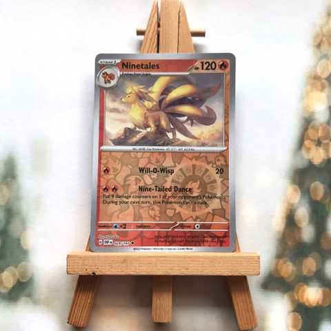 Thẻ hình Pokemon Ninetales 029/197 - Lá bài Scarlet & Violet: Obsidian Flames Uncommon Reverse Holo tiếng Anh chính hãng
