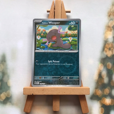 Thẻ hình Pokemon Paldean Wooper 126/197 - Lá bài Obsidian Flames Common Reverse Holo tiếng Anh chính hãng