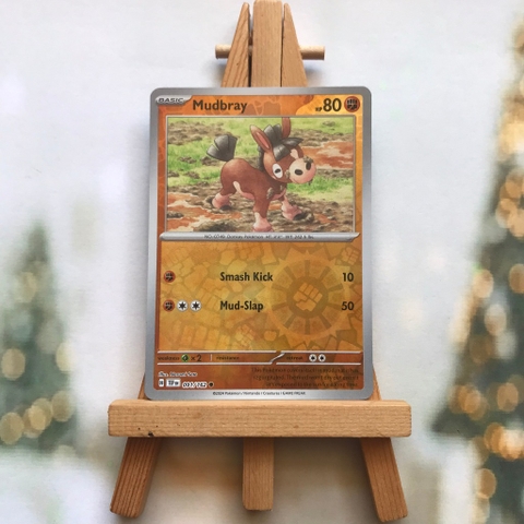Thẻ hình Pokemon Mudbray 091/162 - Lá bài lẻ Scarlet & Violet: Temporal Forces Common Reverse Holo tiếng Anh chính hãng