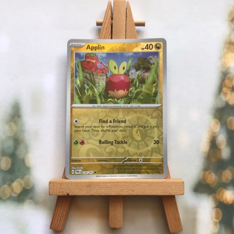 Thẻ hình Pokemon Applin 126/167 - Lá bài Scarlet & Violet: Twilight Masquerade Common Reverse Holo tiếng Anh chính hãng