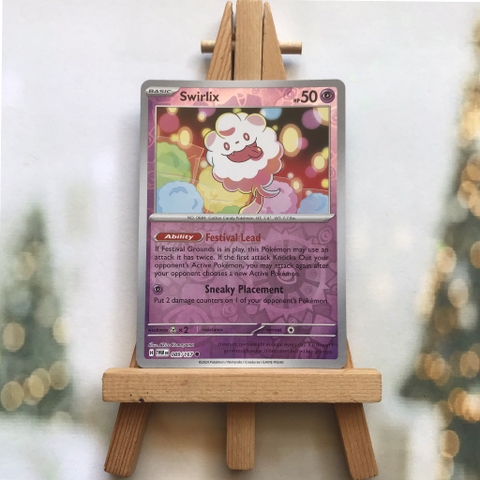 Thẻ hình Pokemon Swirlix 089/167 - Lá bài Scarlet & Violet: Twilight Masquerade Common Reverse Holo tiếng Anh chính hãng