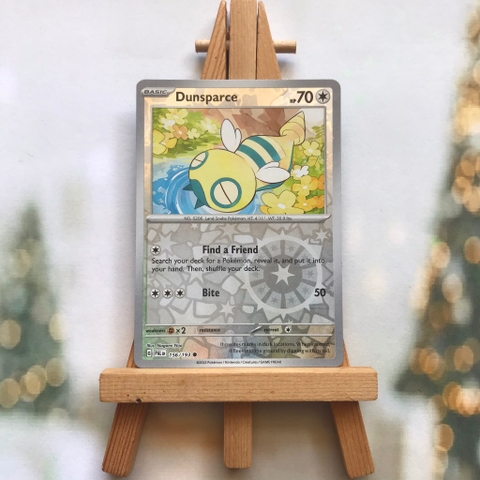 Thẻ hình Pokemon Dunsparce 156/193 - Lá bài lẻ Scarlet & Violet: Paldea Evolved Common Reverse Holo tiếng Anh chính hãng