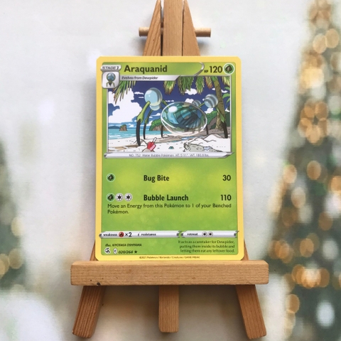 Thẻ hình Pokemon Araquanid 020/264 - Lá bài lẻ Sword & Shield: Fusion Strike Rare tiếng Anh chính hãng