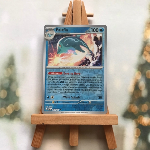 Thẻ hình Pokemon Palafin 060/167 - Lá bài Scarlet&Violet Twilight Masquerade Uncommon Reverse Holo tiếng Anh chính hãng