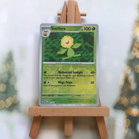 Thẻ hình Pokemon Sunflora 007/167 - Lá bài Scarlet&Violet Twilight Masquerade Uncommon Reverse Holo tiếng Anh chính hãng