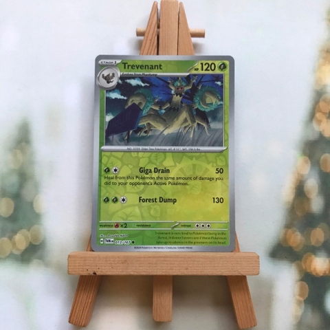 Thẻ hình Pokemon Trevenant 013/167 - Lá bài Scarlet&Violet Twilight Masquerade Common Reverse Holo tiếng Anh chính hãng
