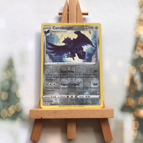 Thẻ hình Pokemon Corviknight 190/264 - Lá bài lẻ Sword & Shield: Fusion Strike Rare Reverse Holo tiếng Anh chính hãng