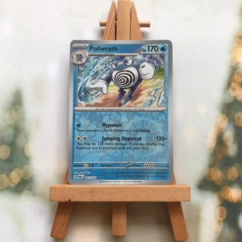 Thẻ hình Pokemon Poliwrath 043/167 - Lá bài lẻ SVE Twilight Masquerade Uncommon Reverse Holo tiếng Anh chính hãng