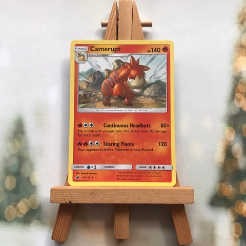 Thẻ hình Pokemon Camerupt 14/111 - Lá bài Sun & Moon: Crimson Invasion Rare tiếng Anh chính hãng