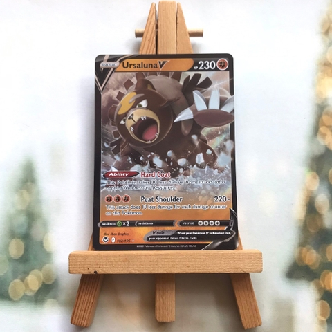 Thẻ hình Pokemon Ursaluna V 102/195 - Lá bài Sword & Shield: Silver Tempest Ultra Rare tiếng Anh chính hãng