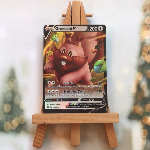 Thẻ hình Pokemon Greedent V 053/072 - Lá bài Shining Fates Ultra Rare tiếng Anh chính hãng