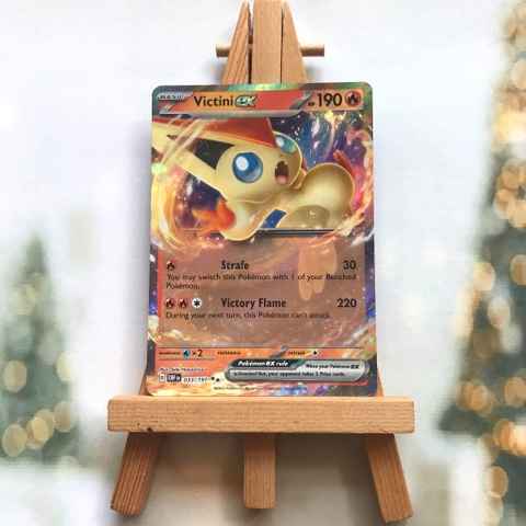 Thẻ hình Pokemon Victini ex 033/197 - Lá bài Scarlet & Violet: Obsidian Flames Ultra Rare tiếng Anh chính hãng