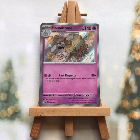 Thẻ hình Pokemon Houndstone 168/091 - Lá bài Scarlet & Violet: Paldean Fates Shiny Rare tiếng Anh chính hãng