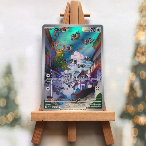 Thẻ hình Pokemon Chatot 181/162 - Lá bài Scarlet & Violet: Temporal Forces Illustration Rare tiếng Anh chính hãng