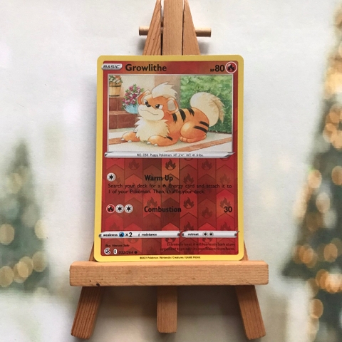 Thẻ hình Pokemon Growlithe 032/264 - Lá bài Sword & Shield: Fusion Strike Common Reverse Holo tiếng Anh chính hãng
