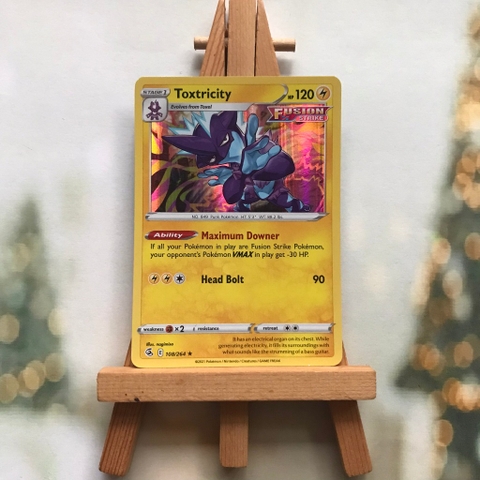 Thẻ hình Pokemon Toxtricity 108/264 - Lá bài Sword & Shield: Fusion Strike Holo Rare tiếng Anh chính hãng