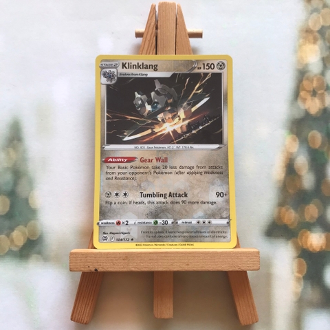 Thẻ hình Pokemon Klinklang 104/172 - Lá bài Brilliant Stars Rare Reverse Holo tiếng Anh chính hãng