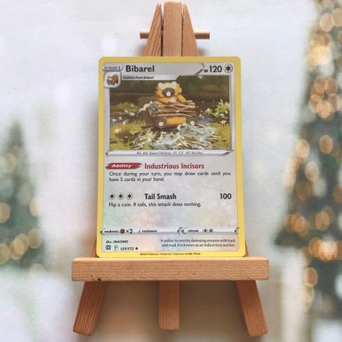 Thẻ hình Pokemon Bibarel 121/172 - Lá bài Sword & Shield: Brilliant Stars Holo Rare tiếng Anh chính hãng