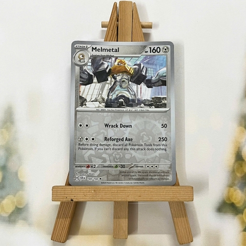 Thẻ hình Pokemon Melmetal 104/142 - Lá bài lẻ Stellar Crown Reverse Holo Rare tiếng Anh chính hãng