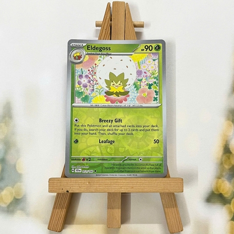 Thẻ hình Pokemon Eldegoss 011/142 - Lá bài lẻ Stellar Crown Uncommon Reverse Holo tiếng Anh chính hãng