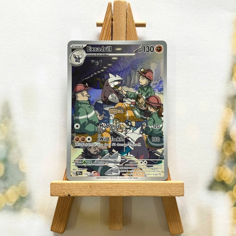 Thẻ hình Pokemon Excadrill 174/162 - Lá bài lẻ Temporal Forces Illustration Rare tiếng Anh chính hãng