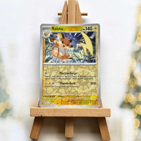 Thẻ hình Pokemon Raichu 064/193 - Lá bài lẻ Paldea Evolved Uncommon Reverse Holo tiếng Anh chính hãng