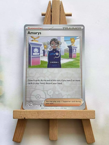 Thẻ hình Pokemon Amarys 093/131 - Lá bài lẻ Prismatic Evolutions Common Reverse Holo tiếng Anh chính hãng