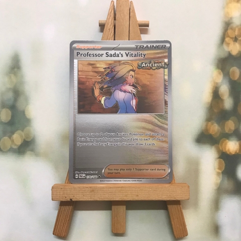 Thẻ hình Pokemon Professor Sada's Vitality 170/182 - Lá bài SVE Paradox Rift Common Reverse Holo tiếng Anh chính hãng
