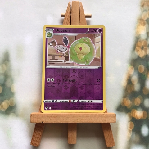 Thẻ hình Pokemon Duosion 077/195 - Lá bài Sword & Shield: Silver Tempest Uncommon Reverse Holo tiếng Anh chính hãng