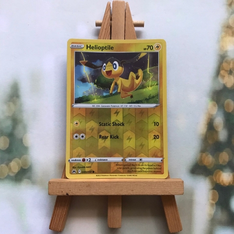 Thẻ hình Pokemon Helioptile 049/159 - Lá bài Sword & Shield: Crown Zenith Common Reverse Holo tiếng Anh chính hãng