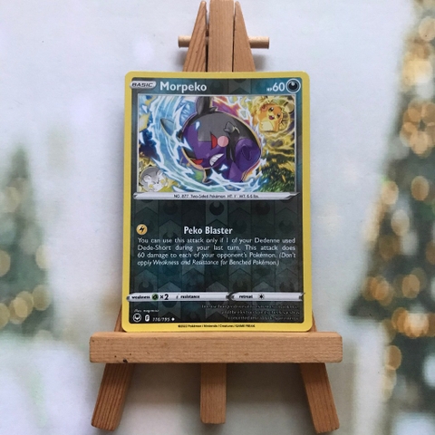 Thẻ hình Pokemon Morpeko 116/195 - Lá bài Silver Tempest Uncommon Reverse Holo tiếng Anh chính hãng