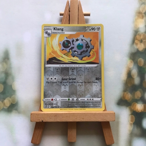 Thẻ hình Pokemon Klang 124/195 - Lá bài Sword & Shield: Silver Tempest Uncommon Reverse Holo tiếng Anh chính hãng