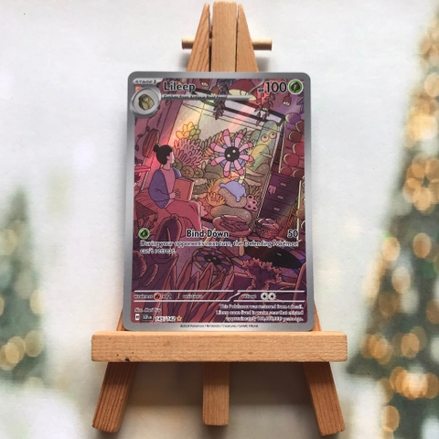 Thẻ hình Pokemon Lileep 145/142 - Lá bài lẻ Stellar Crown Illustration Rare tiếng Anh chính hãng